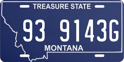 MT license plate 939143G