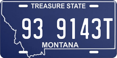MT license plate 939143T