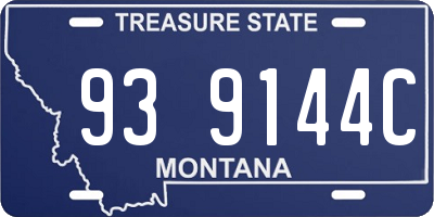 MT license plate 939144C