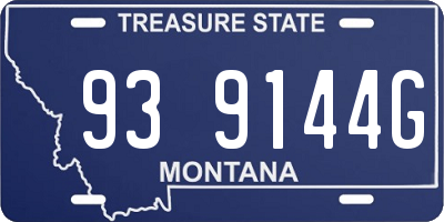 MT license plate 939144G