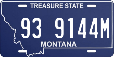MT license plate 939144M