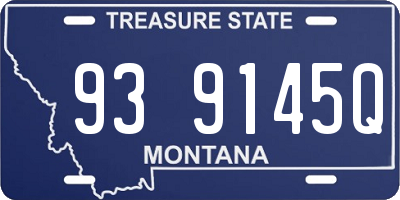 MT license plate 939145Q