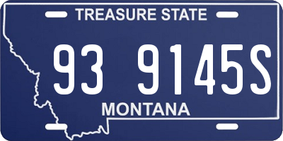 MT license plate 939145S