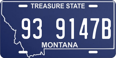 MT license plate 939147B