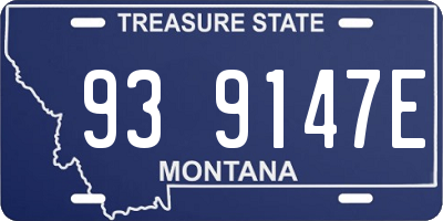 MT license plate 939147E
