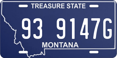 MT license plate 939147G