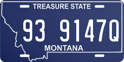 MT license plate 939147Q