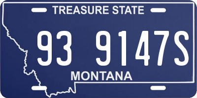 MT license plate 939147S
