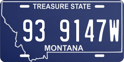 MT license plate 939147W