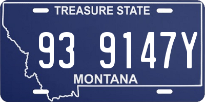 MT license plate 939147Y