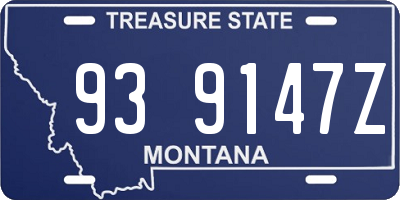 MT license plate 939147Z