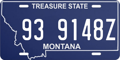 MT license plate 939148Z