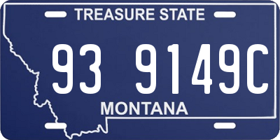 MT license plate 939149C
