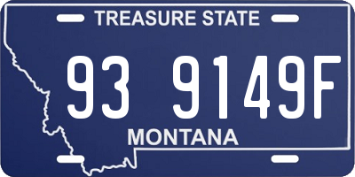MT license plate 939149F