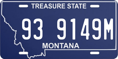 MT license plate 939149M