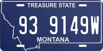 MT license plate 939149W