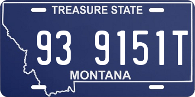 MT license plate 939151T