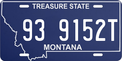 MT license plate 939152T