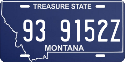 MT license plate 939152Z