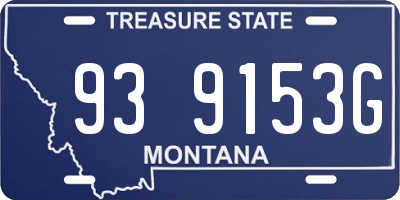 MT license plate 939153G