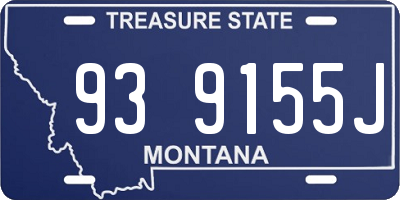 MT license plate 939155J