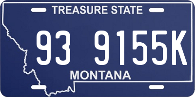 MT license plate 939155K