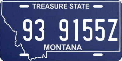MT license plate 939155Z