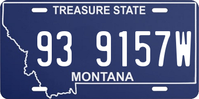 MT license plate 939157W