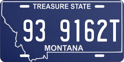 MT license plate 939162T