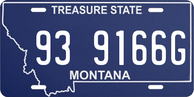 MT license plate 939166G