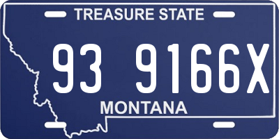 MT license plate 939166X