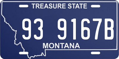 MT license plate 939167B