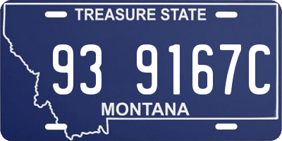 MT license plate 939167C