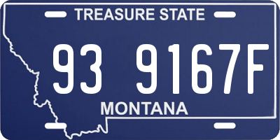 MT license plate 939167F