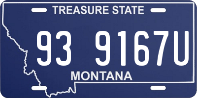 MT license plate 939167U