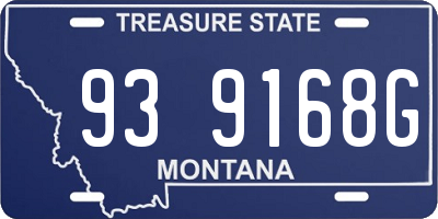 MT license plate 939168G