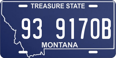 MT license plate 939170B