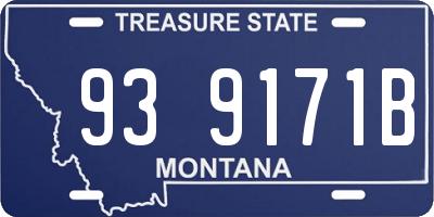 MT license plate 939171B