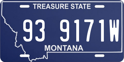 MT license plate 939171W
