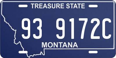 MT license plate 939172C