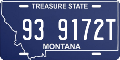 MT license plate 939172T
