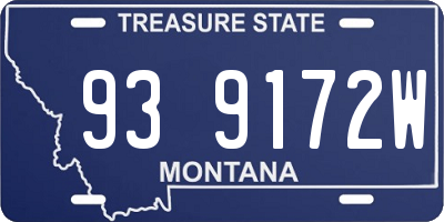 MT license plate 939172W