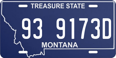 MT license plate 939173D
