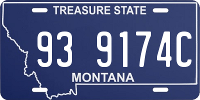 MT license plate 939174C