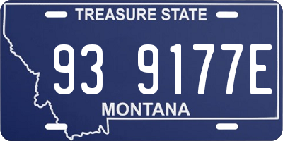 MT license plate 939177E