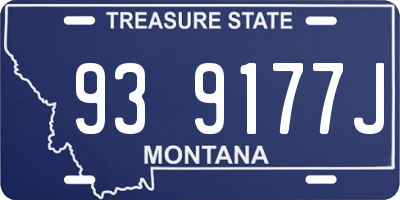 MT license plate 939177J