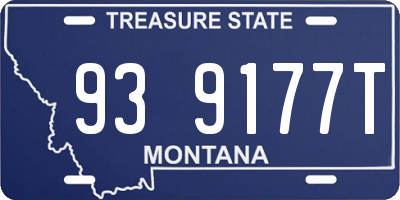 MT license plate 939177T