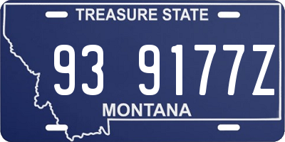 MT license plate 939177Z