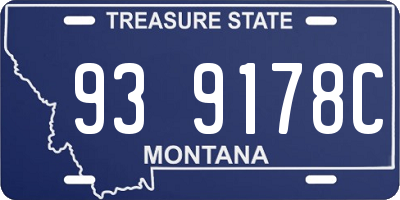 MT license plate 939178C