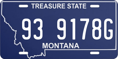 MT license plate 939178G